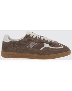 Alohas Tb.490 Color-Block Leather And Suede Sneakers - Brown