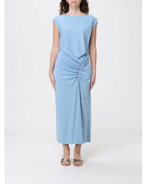 Ralph Lauren Vestido Midi De Crepé - Azul