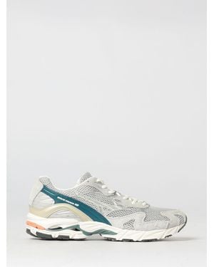 Mizuno Wave Rider 10 Suede And Mesh Trainers - White