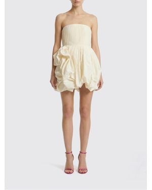 Carolina Herrera Silk Mini Dress - Natural