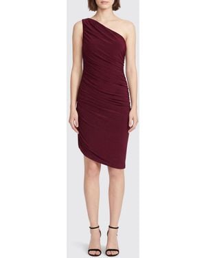 Norma Kamali One Shoulder Jersey Dress - Red