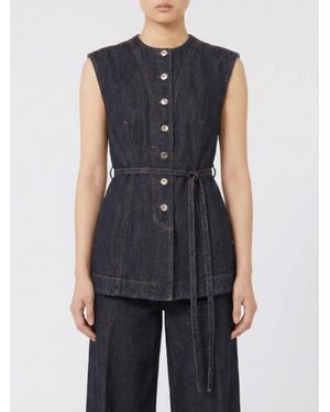 Sportmax Top En Jean - Bleu