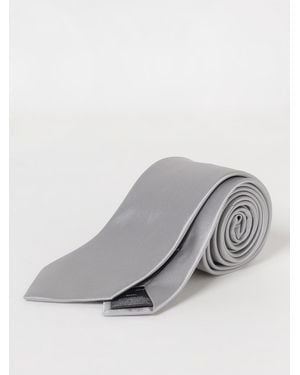 Emporio Armani Solid Silk Necktie - Grey
