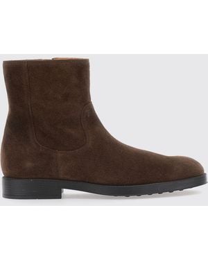 Tod's Stiefeletten Aus Wildkalbsleder Mit T Timeless-Logo - Braun