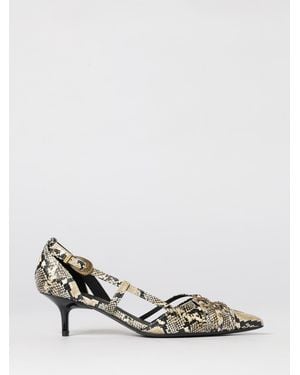 Pinko Python Print Leather Pumps - White
