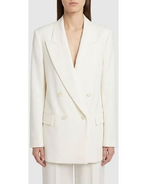 JOSEPH Blazer Cruzado De Crepé - Blanco