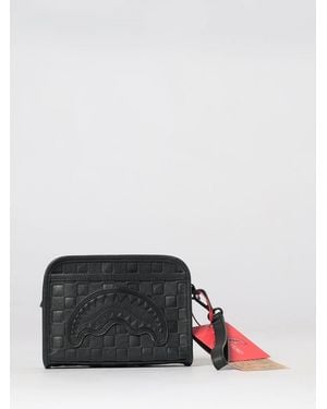 Sprayground Mini-Umhängetasche Raised Check Aus Beschichteter Baumwolle - Weiß