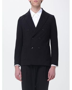 Circolo 1901 Double Breasted Cotton Jersey Blazer - Blue