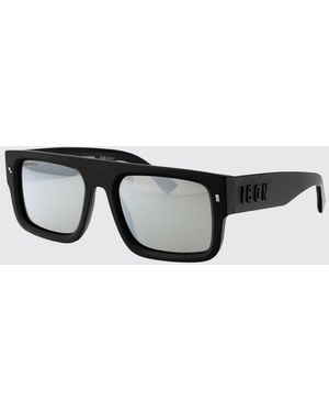 DSquared² Acetate Aviator Sunglasses With Coloured Lenses - Grey