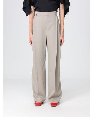 Stella McCartney High-Waisted Wool Palazzo Pants With Pleats - Gray