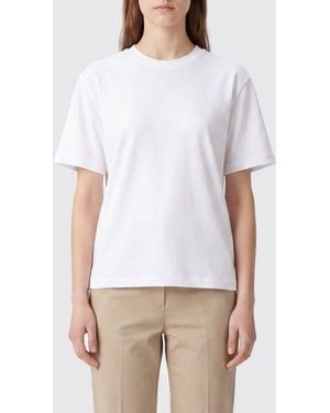 DUNST Cotton Crew-Neck T-Shirt With Dropped Shoulders And Short Sleeves - White