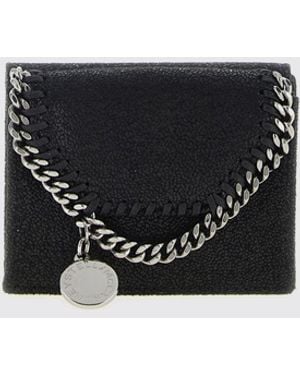 Stella McCartney Falabella Crackled Synthetic Suede Wallet - White