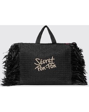 Secret Pon-pon Shoulder Bag - Black