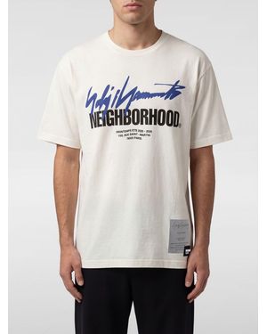 Yohji Yamamoto Neighborhood X Printed Cotton T-Shirt - Grey
