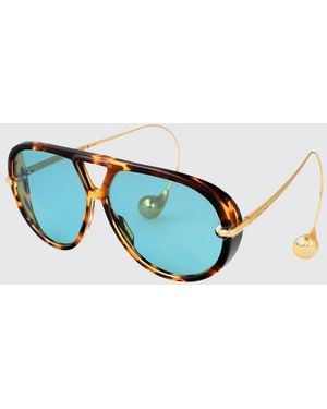 Bottega Veneta Bv1273S Metal And Acetate Sunglasses - Blue