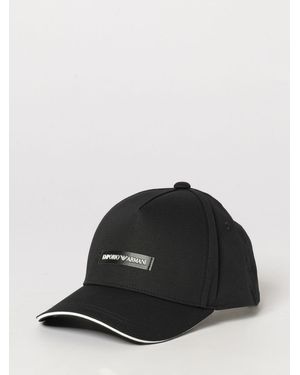 Emporio Armani Cotton Baseball Cap - Black