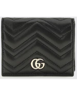 Gucci Gg Marmont Matelassé Nappa Wallet - Grey