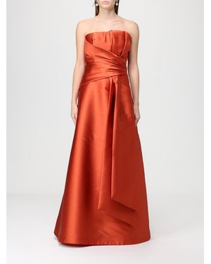 Alberta Ferretti Mikado Dress - Red