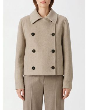 Brunello Cucinelli Double-Breasted Peacoat - Natural