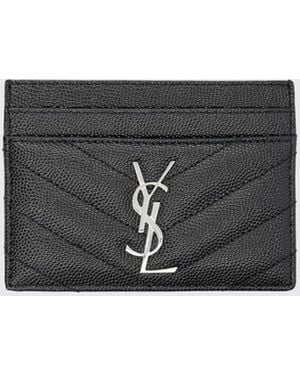 Saint Laurent Portafoglio Donna - Grigio