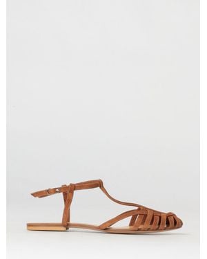 Anna F. Suede Sandals - Brown