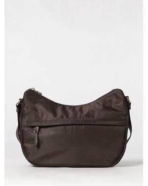 Borbonese Luna Polka Dot Recycled Nylon Crossbody Bag - Brown