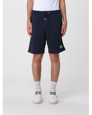 Sun 68 Cotton Jogging Shorts With Logo - Blue