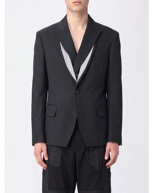 Sacai Single-Breasted Slim Fit Sartorial Blazer - Blue