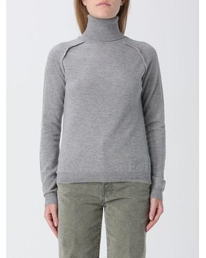 Dondup Langärmeliger Woll-Rollkragenpullover Mit Gerippten Säumen - Grau