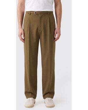 Giorgio Armani Wide Leg Cupro Trousers - Green