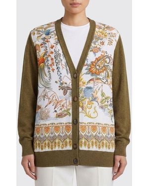 Etro Paisley Baumwollmisch-Cardigan - Grün