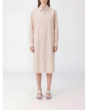 Jil Sander Midi Chemisier Dress - Natural