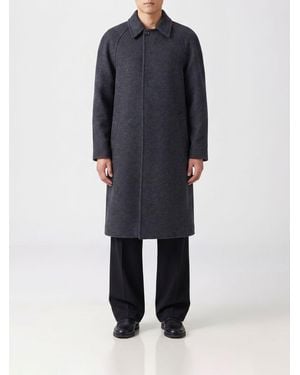 Valentino Garavani Knee-Length Single-Breasted Wool Coat With Classic Collar - Blue