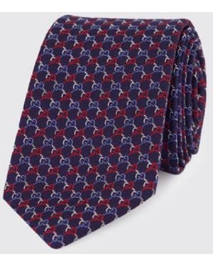 Gucci Gg Silk Tie - Purple