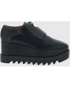 Stella McCartney Elyse Faux Leather Platform Derby Shoes With Square Toe - Black
