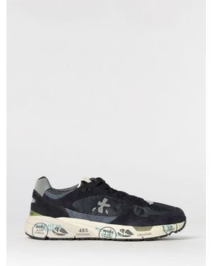 Premiata Mase Suede And Canvas Trainers - White