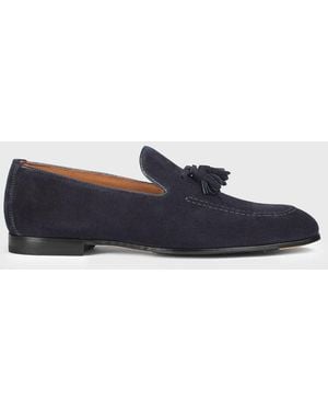 Doucal's Suede Loafers With Tassels - Blue