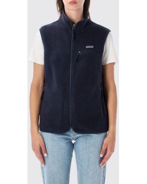Patagonia Chaleco De Forro Polar Classic Retro-X Con Cuello Alto Y Bolsillos De Cremallera - Azul