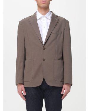 Manuel Ritz Single-Breasted Blazer - Grey