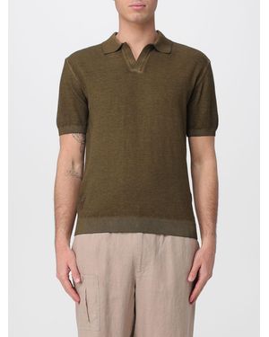 Blauer Knitted Cotton Polo Shirt - Green