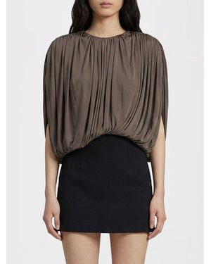 Magda Butrym Draped Cupro Blouse - Black