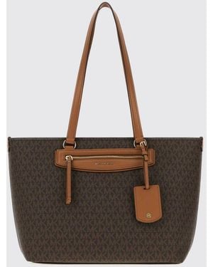 Michael Kors Jet Set Travel Monogram Canvas Shoulder Bag - Brown