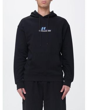 MSGM Cotton Hoodie With Logo - Blue