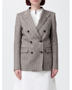 Tagliatore Cotton Blend Double-Breasted Blazer - Grey