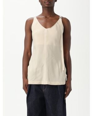 Sportmax Silk Cami Top With Asymmetrical Strap - Natural