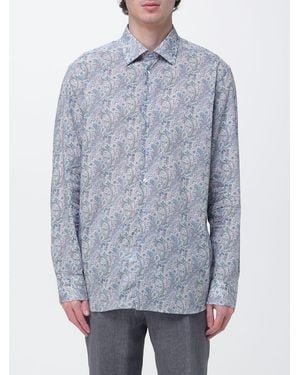 Etro Cotton Shirt With Paisley Print - Blue