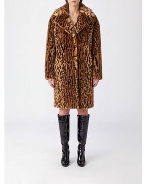 Stand Studio Cappotto Monopetto Al Ginocchio - Marrone