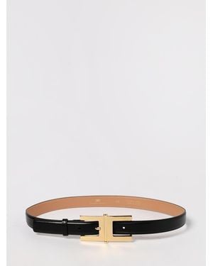 Elisabetta Franchi Faux Leather Belt - White