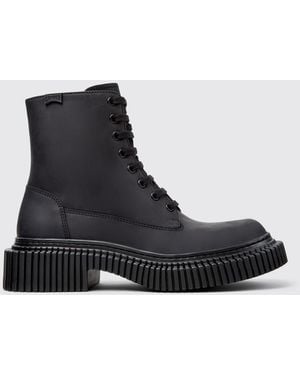 Camper Pix Berlin Nubuck Ankle Boots - Black