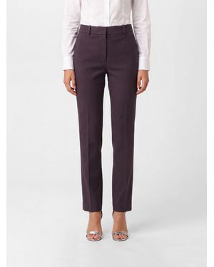 JOSEPH Pantalon Chino Slim À Taille Haute En Mélange De Coton Et Viscose - Violet